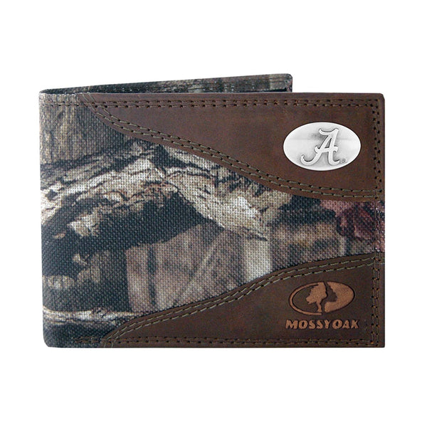 NCAA Louisville Cardinals Zep-Pro Mossy Oak Nylon and Leather Trifold  Concho Wallet, Camouflage, One Size