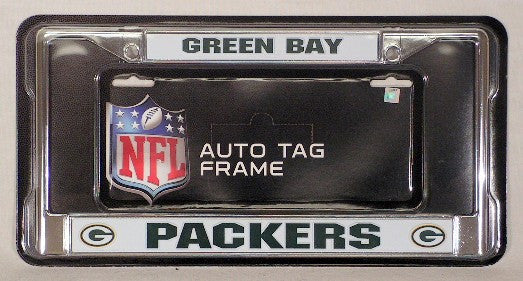 Green Bay Packers Chrome License Plate Frame at the Packers Pro Shop