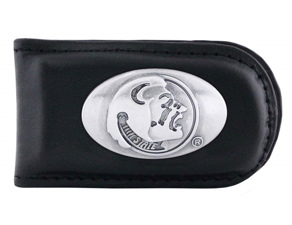 Florida State Seminoles Leather Magnet Concho Money Clip  - NCAA