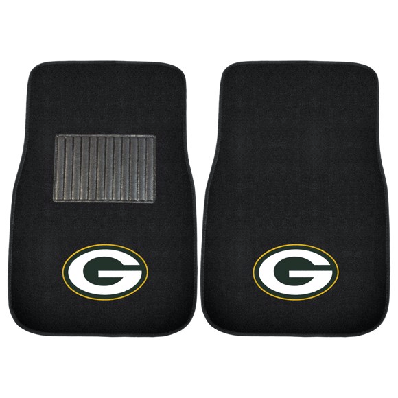 Green Bay Packers Embroidered Car Mat Set - NFL