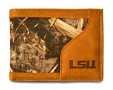 LSU Tigers Bifold Realtree Max-5 Camo & Leather Wallet - NCAA