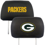 Green Bay Packers Embroidered Headrest Covers - NFL