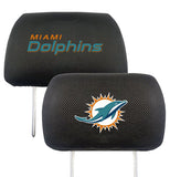 Miami Dolphins Embroidered Headrest Covers - NFL