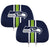 Seattle Seahawks Printed Headrest Covers - NFL