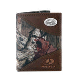 Florida Gators Zep-Pro Mossy Oak Nylon and Leather Trifold Concho Wallet - NCAA