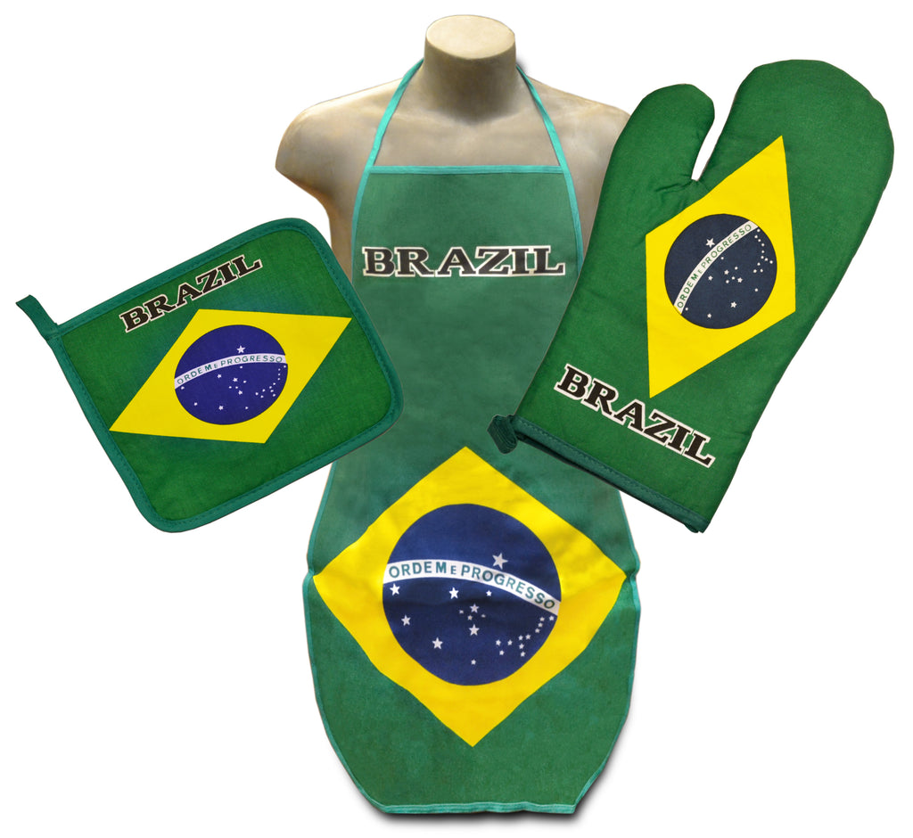 Brazil Flag Kitchen & BBQ Set